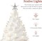 Ceramic Christmas Tree, Hand Painted Green Tabletop Tree with 74 Multicolor LED Bulbs & Star Topper